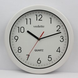 Horloge murale étanche Vedette VP40015 26 cm - Grands chiffres - Pile incluse