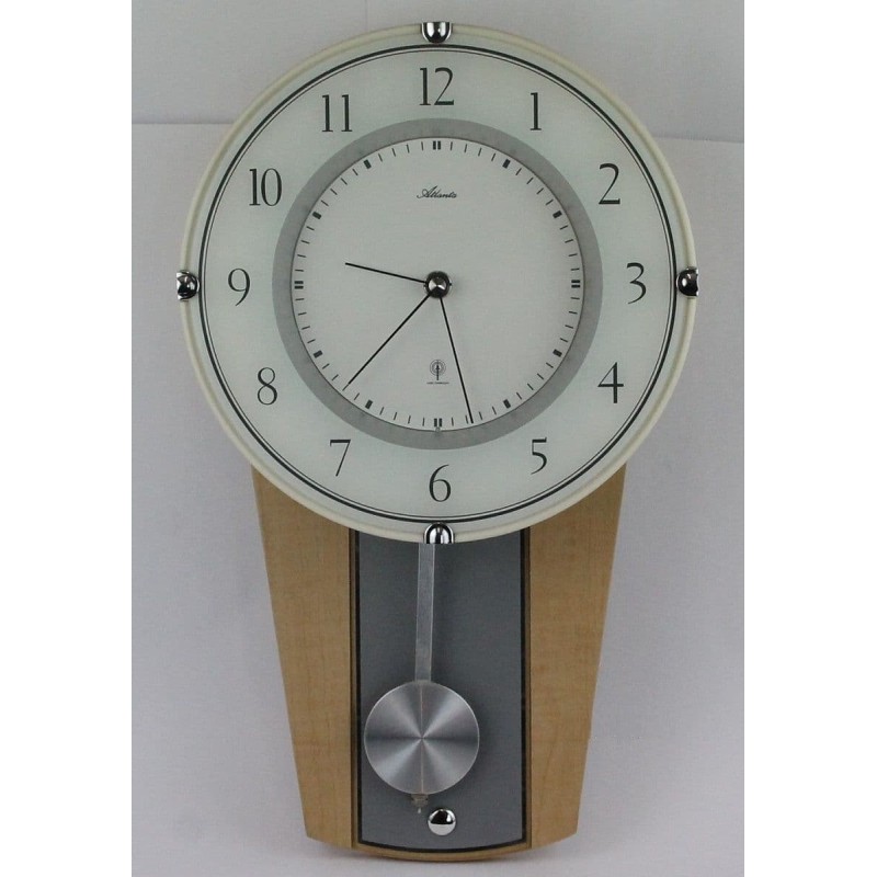 Horloge murale Atlanta à balancier radio-pilotée 40 cm - Style moderne