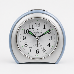 Réveil gris et bleu Vedette 204.1043.09 – Silencieux avec snooze
