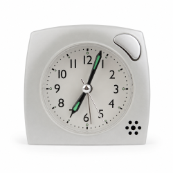 Réveil Vedette Copenhague – Gris, silencieux avec snooze