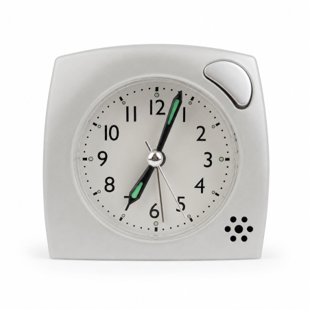 Réveil Vedette Copenhague – Gris, silencieux avec snooze