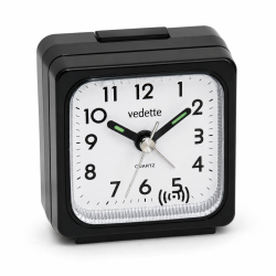 Petit réveil noir Vedette Boston – Compact et léger 56 g